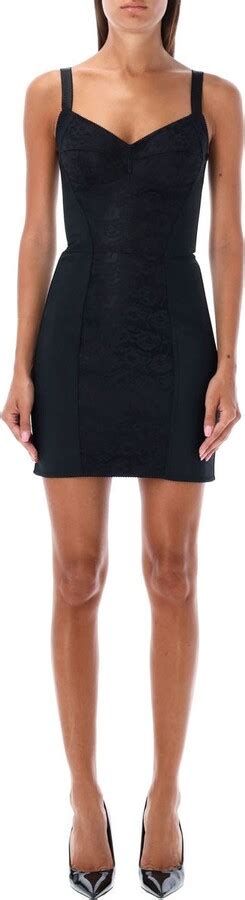 dolce gabbana black mini dress